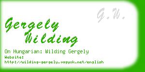 gergely wilding business card